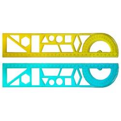 خط کش 30 س نقاله دار